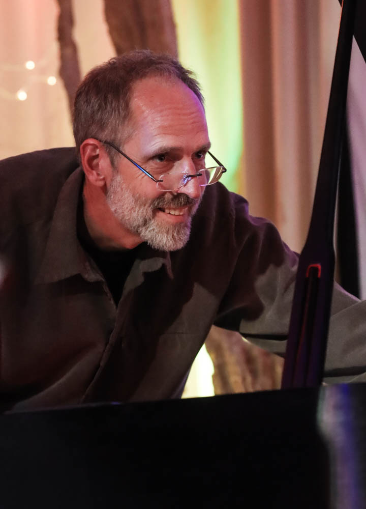 John Funkhouser playing piano